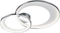 TRIO LEUCHTEN LED Deckenleuchte "Granada", grau (chromfarben), 1, H: 9cm, 1 Stk.,