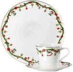 Geschirr-Set HUTSCHENREUTHER "Geschirr-Set Nora Christmas 3er Set bunt", bunt, 3
