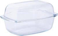 Auflaufform VAN WELL, transparent, B:21,5cm T:34cm, Glas, Auflaufformen, Auflaufform,