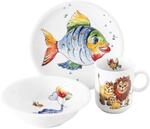 Kindergeschirr-Set SELTMANN WEIDEN "Kindergeschirr Set Compact Bunte Tierwelt bunt",