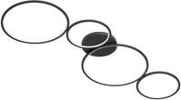 TRIO LEUCHTEN LED Deckenleuchte "Rondo", schwarz, 4, H: 5cm, 1 Stk., Leuchten,