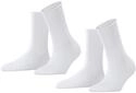 Socken FALKE "Happy 2-Pack", Kinder, Gr. 35-38, wei&szlig; (wei&szlig; (2000)),...