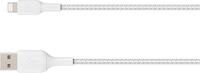 BELKIN Smartphone-Kabel "Lightning Lade/Sync Kabel ummantelt mfi 2m", wei&szlig;, 200cmcm,