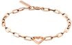 Edelstahlarmband LIEBESKIND BERLIN "Herz", rosa (ros&eacute;goldfarben), Armb&auml;nder, Damen,