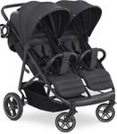 Geschwisterwagen HAUCK "Uptown Duo, black", Baby, schwarz, Aluminium, Polyester,