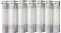 Scheibengardine GERSTER "Sander" Gr. 1, grau (anthrazit), B:140cm H:50cm, Polyester,