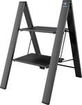 Trittleiter BISCHOF COLOMBO "Leonardo Black 1", schwarz (schwarz, dunkelgrau), B:50cm