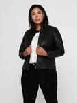 Lederimitatjacke ONLY CARMAKOMA "CARROBBER FAUX LEATHER JACKET NOOS", Damen,...