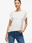 Vila "VIELLETTE S/S SATIN TOP - NOOS" Kunstfaser, regular fit