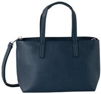 Shopper TOM TAILOR "Marla", Damen, Gr. B/H/T: 34cm x 21cm x 12cm, blau, Polyurethan,