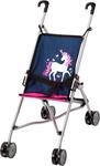 Puppenbuggy BAYER "Prinzessin", bunt (blau mit einhorn), Puppenwagen, KinderB:27cm