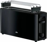 BRAUN Toaster "PurEase HT 3110 BK - 1 Langschlitz, 7 Stufen, Auftau-