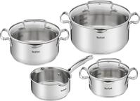 Topf-Set TEFAL "Duetto+ G719S7", grau (edelstahl), T&ouml;pfe, Topf-Set, hochwertiger