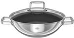Wok R&Ouml;SLE "MOMENTS &Oslash; 28 cm m. Deckel ProPlex", silber (silberfarben), B:29,5cm