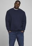 Sweatshirt "BASIC SWEAT CREW NECK" Gr. 6XL, blau (navy), JACK & JONES PLUSSIZE,