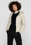 Steppjacke ONLY "ONLTAHOE HOOD JACKET OTW NOOS", Damen, Gr. M, grau (pumice...