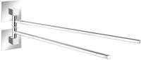 Handtuchstange WENKO "Quadro", silber (silberfarben), B:6,5cm H:14,5cm T:40cm,