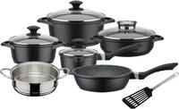 Topf-Set GSW "Gourmet Granit", schwarz, T&ouml;pfe, Topf-Set, Induktion
