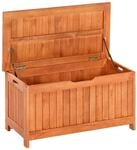 Kissenbox MERXX, braun (holzfarben), B:88cm H:46cm T:45cm, Massivholz,