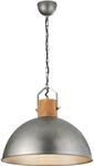TRIO LEUCHTEN Pendelleuchte "Delhi", grau (nickelfarben), 1, &Oslash; 45cm, Leuchten,