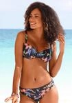 B&uuml;gel-Bikini-Top LASCANA "Malia", Damen, Gr. 36, Cup B, grau (anthrazit, bedruckt),