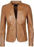 Lederjacke JCC "Lederjacke Lida", Damen, Gr. 38, braun (cognac), Obermaterial:...