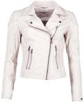 Bikerjacke MAZE "Lederjacke Ibiza", Damen, Gr. L, wei&szlig; (sanftes wei&szlig;),