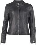 Lederjacke MAZE "Lederjacke Lindsay", Damen, Gr. S, blau (navy), Obermaterial:...
