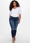 Skinny-fit-Jeans ONLY CARMAKOMA "CARWILLY REG SKINNY ANK JEANS", Damen, Gr. 44,