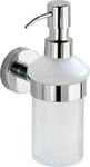 Seifenspender WENKO "Bosio Shine", grau (chromfarben), B:7cm H:18cm T:11cm,