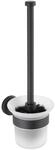 WC-Garnitur WENKO "Bosio", schwarz (matt, satiniert), B:10cm H:35cm L:14cm,