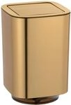 Kosmetikeimer WENKO "Auron", gold (goldfarben), B:17,2cm H:25,5cm T:17,2cm,