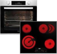 BEKO Backofen-Set "BBSM12320X", Energieeffizienz: A, silber (edelstahlfarben),