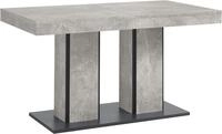 Esstisch HELA "ROSE", grau (betonoptik, anthrazit), B:140cm H:76cm T:80cm, Tische,