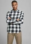 Langarmhemd JACK & JONES "JJEGINGHAM TWILL SHIRT L/S NOOS", Herren, Gr. S, N-Gr,