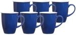 Becher RITZENHOFF & BREKER "Kaffeebecher Doppio 320 ml 6er Set", blau (indigo blau),