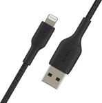 BELKIN Smartphone-Kabel "Lightning auf USB-A Kabel MFi 3m", schwarz, 300cmcm, Kabel,