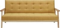 Schlafsofa SALESFEVER "Skagen 3-Sitzer Sofa", gelb, B:190cm H:81cm T:85cm, 100%