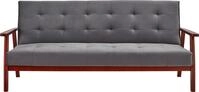 Schlafsofa SALESFEVER "Skagen 3-Sitzer Sofa", grau (dunkelgrau), B:190cm H:81cm