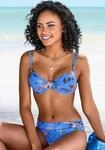 B&uuml;gel-Bikini-Top S.OLIVER "Maya", Damen, Gr. 36, Cup E, blau (blau, bedruckt),