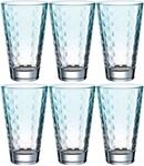 Longdrinkglas LEONARDO "OPTIC", gr&uuml;n (mint), H:13cm &Oslash;:8cm, Glas, Trinkgef&auml;&szlig;e,