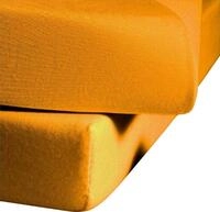 Spannbettlaken FLEURESSE "Ines hochwertiger Jersey aus reiner Baumwolle", gelb
