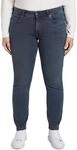 Slim-fit-Jeans TOM TAILOR PLUS, Damen, Gr. 50, N-Gr, blau (used schwarz stone...