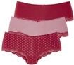 Panty LASCANA, Damen, Gr. 36/38, Jersey, rot (rot, gestreift, uni, gepunktet),