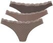 String LASCANA, Damen, Gr. 36/38, grau (taupe, uni, gepunktet, gestreift, gestreift),