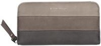 Geldb&ouml;rse TOM TAILOR "ELLEN Long zip wallet", Damen, grau, Lederimitat, clean,