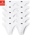 Slip H.I.S "Herren Minislip", Herren, Gr. 3 (XS), 10 Stk., wei&szlig;, Jersey,