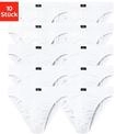 Slip H.I.S "M&auml;nner Unterhose", Herren, Gr. 7 (XL), 10 Stk., wei&szlig;, Jersey,