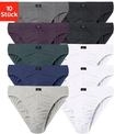 Slip H.I.S "M&auml;nner Unterhose", Herren, Gr. 5M, 10 Stk., bunt (wei&szlig;, grau,...