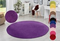 Teppich HANSE HOME "Fancy" Gr. 9, lila, H:7mm &Oslash;:133cm, Kunstfaser, Teppiche,
